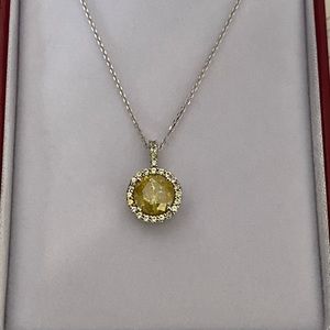 New Natural Diamond 2.40 carat yellow yellow diamonds 14k white Gold